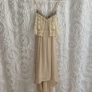 Boho Lace/Tan Dress